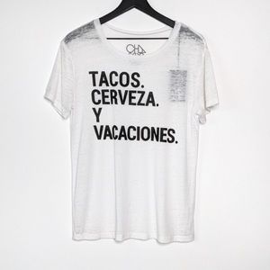 Chaser Tacos Cerveza Y Vacaciones Burnout Tee